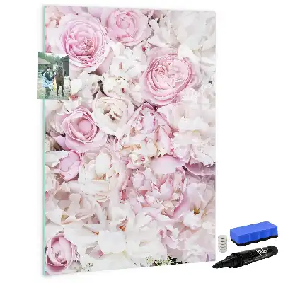 Magnetic dry erase board roses design