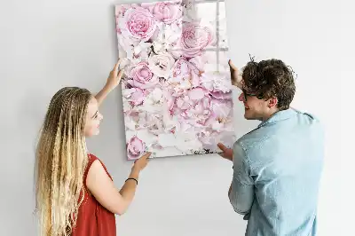 Magnetic dry erase board roses design