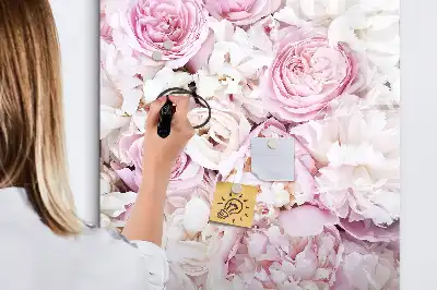 Magnetic dry erase board roses design