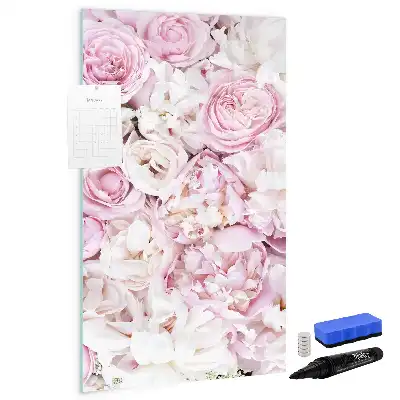 Magnetic dry erase board roses design