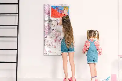 Magnetic dry erase board roses design
