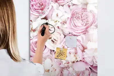 Magnetic dry erase board roses design