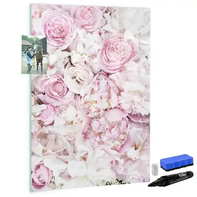 Magnetic dry erase board roses design