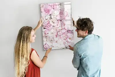 Magnetic dry erase board roses design