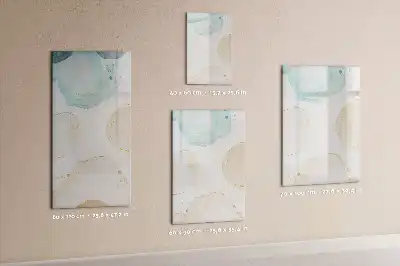 Magnetic writing board pastel splatters design