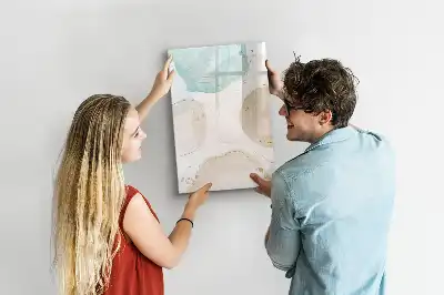 Magnetic writing board pastel splatters design