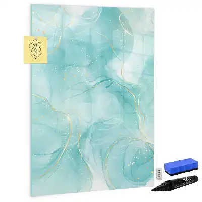 Magnetic dry erase board marble abstraction design