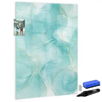 Magnetic dry erase board marble abstraction design