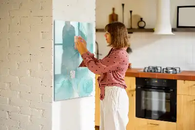 Magnetic dry erase board marble abstraction design
