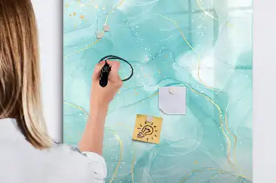 Magnetic dry erase board marble abstraction design