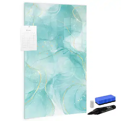 Magnetic dry erase board marble abstraction design