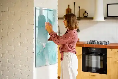 Magnetic dry erase board marble abstraction design