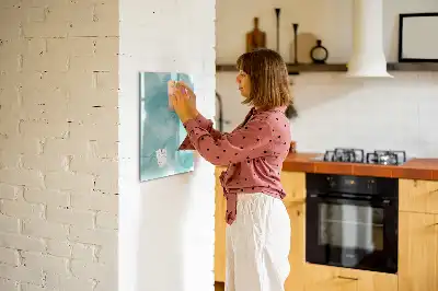 Magnetic dry erase board marble abstraction design