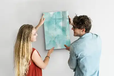 Magnetic dry erase board marble abstraction design