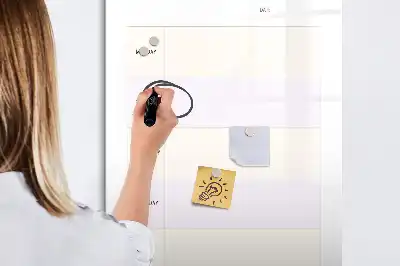 Magnetic meal planner dry erase board for refrigerator organization
