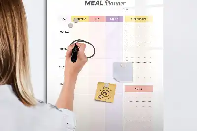 Magnetic nutrition planner board magnetic writing board
