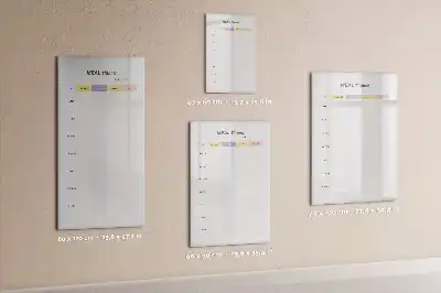 Magnetic meal planner whiteboard with magnetic erase surface