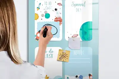 Magnetic writing board galaxy planner edition