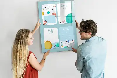 Magnetic writing board galaxy planner edition