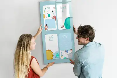 Magnetic writing board galaxy planner edition