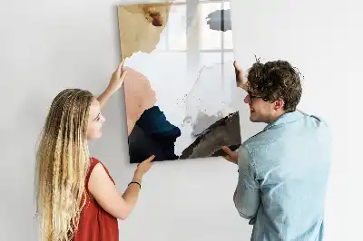 Magnetic writing board watercolor abstraction design
