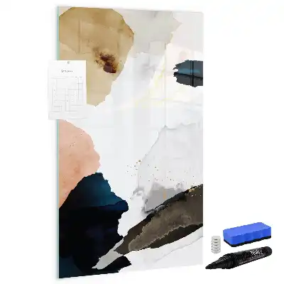 Magnetic writing board watercolor abstraction design