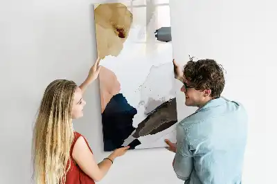 Magnetic writing board watercolor abstraction design