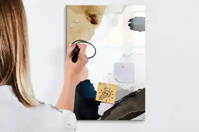 Magnetic writing board watercolor abstraction design
