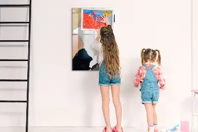 Magnetic writing board watercolor abstraction design