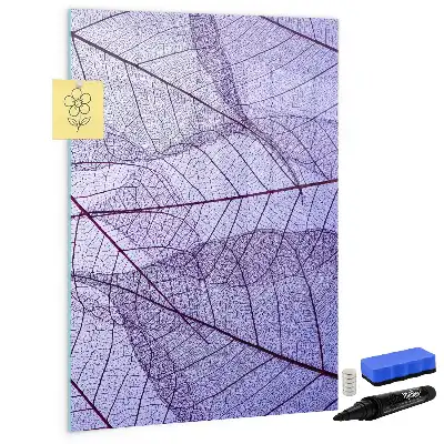 Magnetic dry erase board leaf texture design
