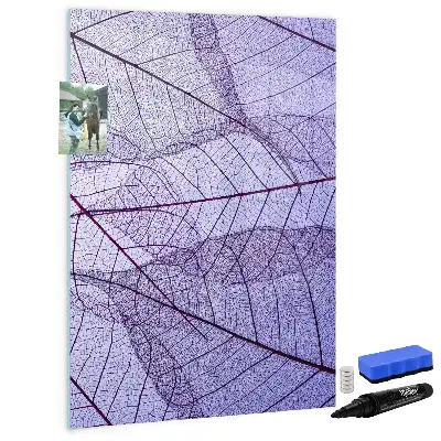 Magnetic dry erase board leaf texture design