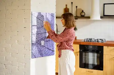 Magnetic dry erase board leaf texture design