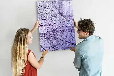 Magnetic dry erase board leaf texture design