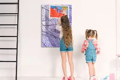 Magnetic dry erase board leaf texture design