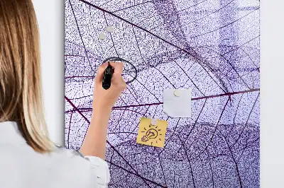 Magnetic dry erase board leaf texture design