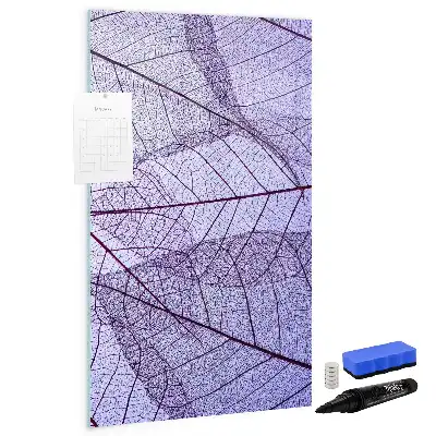 Magnetic dry erase board leaf texture design