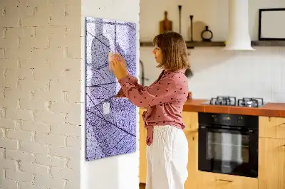Magnetic dry erase board leaf texture design