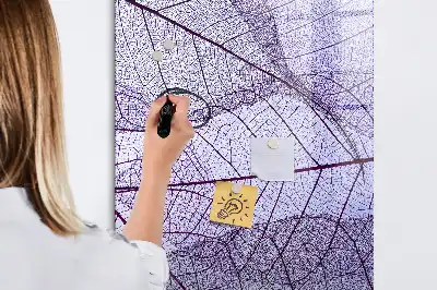 Magnetic dry erase board leaf texture design