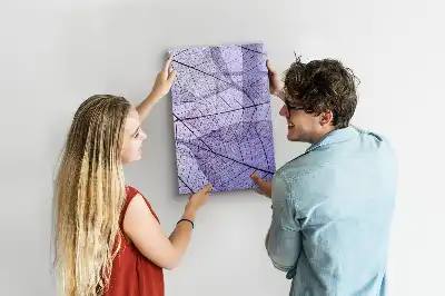 Magnetic dry erase board leaf texture design