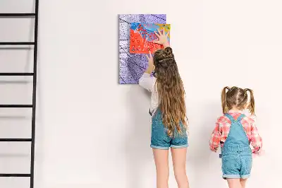 Magnetic dry erase board leaf texture design