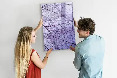 Magnetic dry erase board leaf texture design
