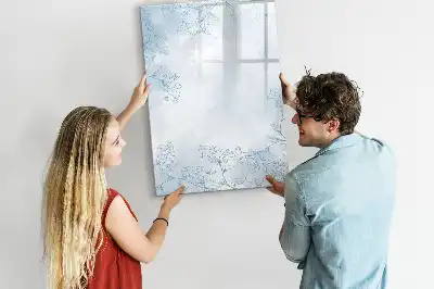 Magnetic dry erase board flower sketch design