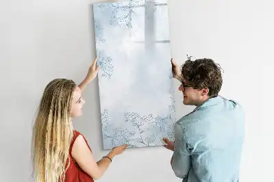 Magnetic dry erase board flower sketch design