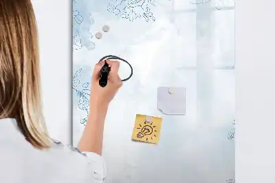 Magnetic dry erase board flower sketch design