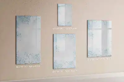 Magnetic dry erase board flower sketch design