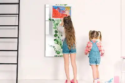 Magnetic writing board reed leaves design