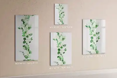 Magnetic writing board reed leaves design