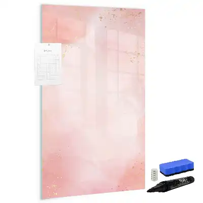 Magnetic dry erase board in pink marble