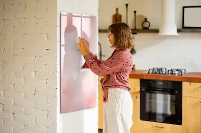 Magnetic dry erase board in pink marble