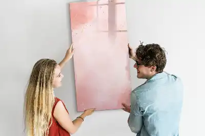 Magnetic dry erase board in pink marble